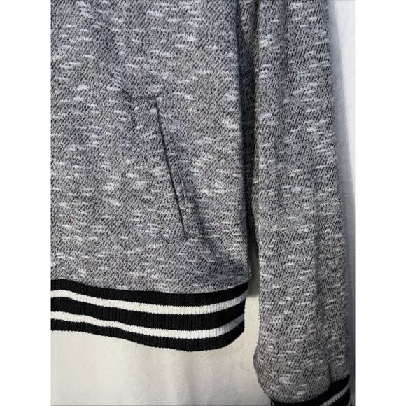 Rue 21 Varsitycore Preppy Knit Bomber Sweater Jacket M Streetwear Y2K Cozycore - Picture 2 of 7